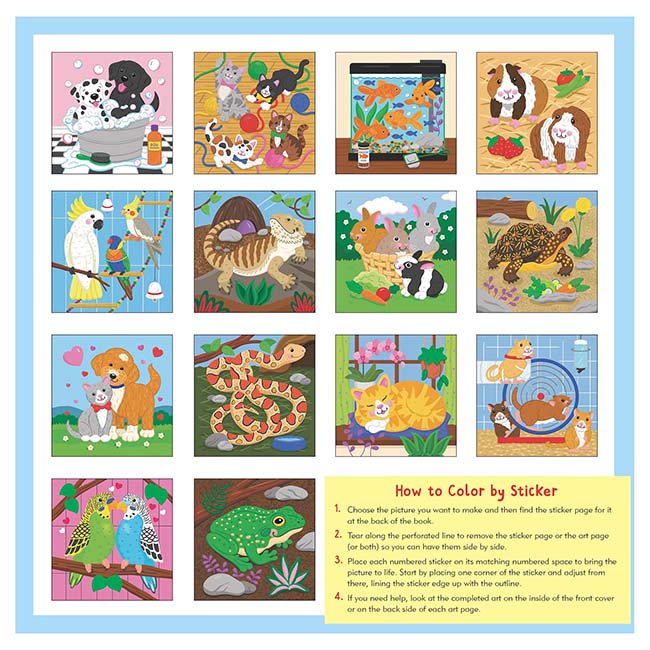 My First Color-by-Sticker Book Pets-2