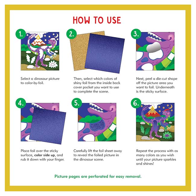Color-By-Foil Sticker Book Dinosaurs-2