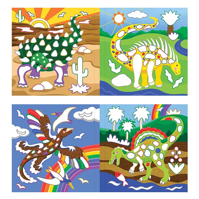 Color-By-Foil Sticker Book Dinosaurs-3