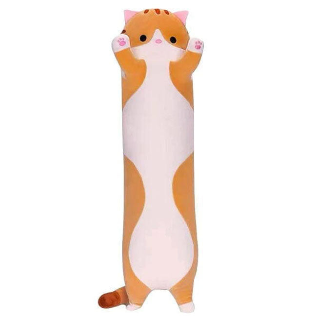 Long Orange Tabby Cat Pillow